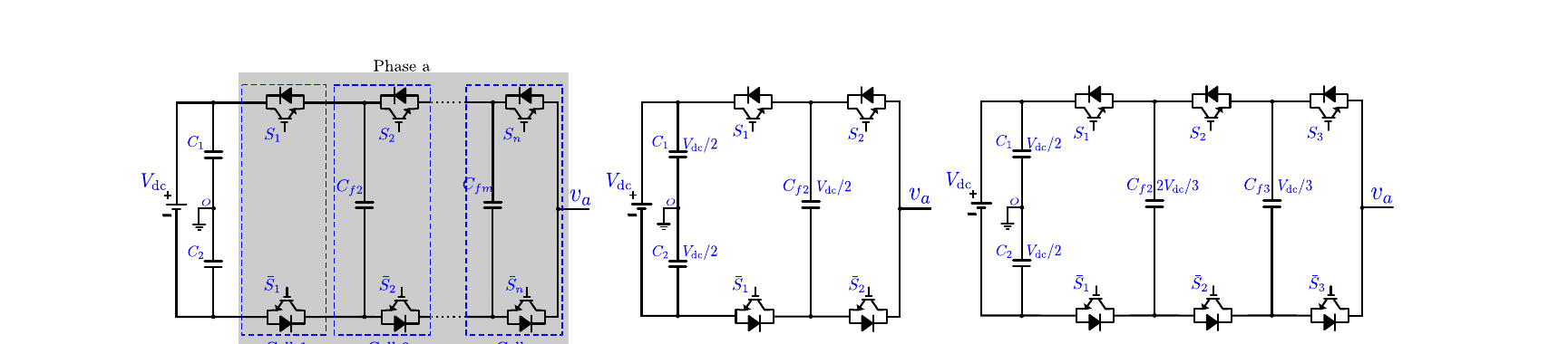 FC 系列(a) Generalized n-level (b) 3L-FC (c) 4L-FC(Fig.5 of Harbi et al., CC-BY 4.0)
